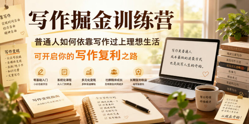 2024年6月更新写作掘金训练营 普通人写作变现入门实操指南
