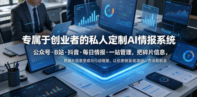 创业者专属AI情报系统 聚合多平台内容自动筛选沉淀内容资产