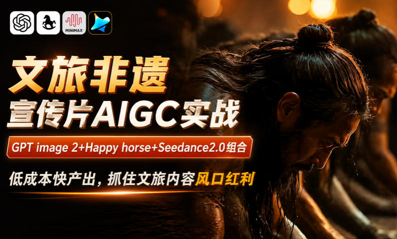 AIGC文旅非遗宣传片制作实战教程 低成本高效抢占内容风口