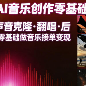 Suno AI音乐创作全流程实战课 零基础可学掌握接单变现技能-雨叶虚拟资源网