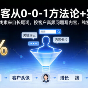 IP获客从0到1实操指南 布局长尾词做内容提升精准线索量-雨叶虚拟资源网