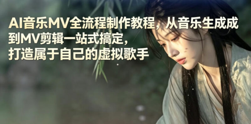 AI虚拟歌手MV全流程制作教程 从生成到剪辑零基础可掌握