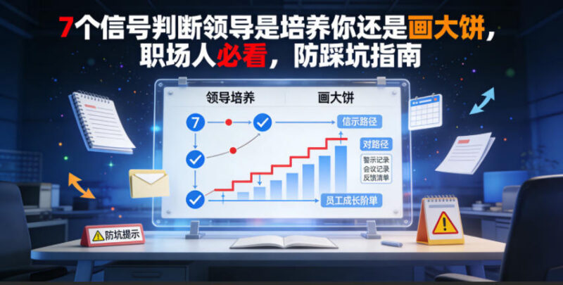 职场人实用避坑指南:7个信号判断领导是培养你还是画大饼