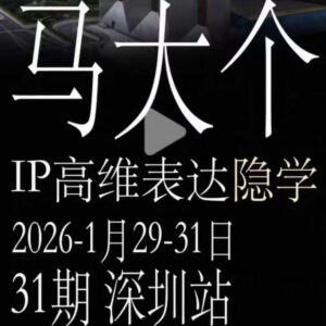 马大个12800元《IP高维表达》线下课笔记 个人IP打造实操干货-雨叶虚拟资源网