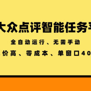 大众点评智能全自动任务平台玩法揭秘 零成本高单价操作指南-雨叶虚拟资源网