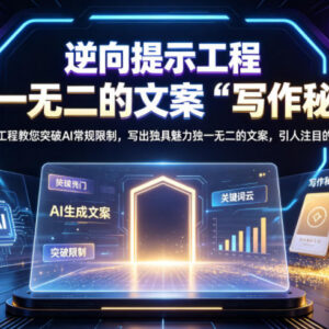 逆向提示工程实用教程 突破AI限制写出高传播力原创文案-雨叶虚拟资源网