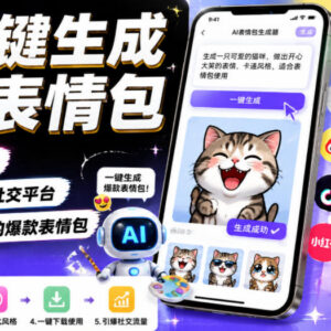无需绘画基础 AI爆款表情包制作全流程教学 适配多社交平台-雨叶虚拟资源网