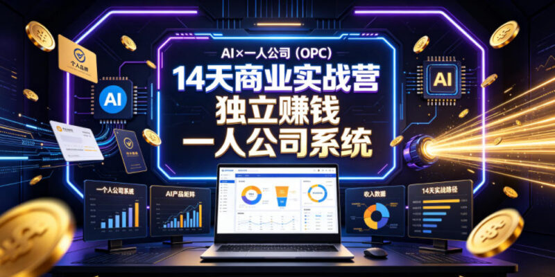 AI×一人公司14天商业实战营 搭建可独立盈利的个人商业系统