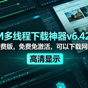 IDM v6.42.64中文免费免激活版 可下载网页视频的多线程工具-雨叶虚拟资源网