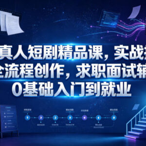 AI真人短剧全流程创作实战课 0基础入门到就业含求职辅导-雨叶虚拟资源网