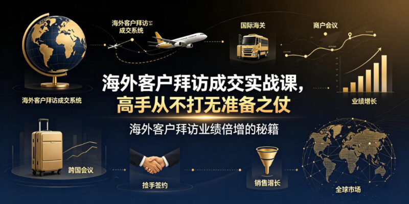 海外客户拜访成交实战课 外贸获客全流程实操技巧教学