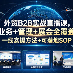 外贸B2B实战进阶课 覆盖业务管理展会全场景附可落地SOP-雨叶虚拟资源网