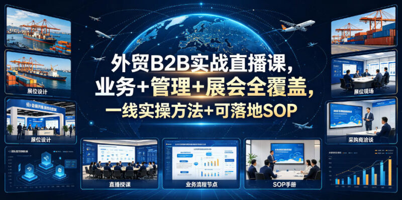 外贸B2B实战进阶课 覆盖业务管理展会全场景附可落地SOP
