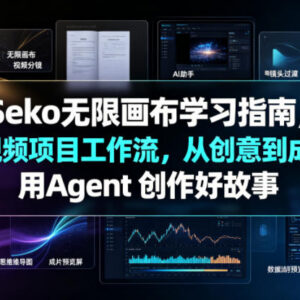 Seko无限画布学习指南 Agent模式AI视频从创意到成片全流程教学-雨叶虚拟资源网