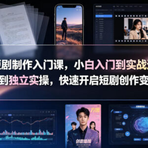 零基础AI短剧制作全阶课程 从入门到实操掌握变现全流程-雨叶虚拟资源网