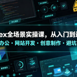 Codex全场景实操课 从入门到进阶覆盖办公开发等多场景教学-雨叶虚拟资源网
