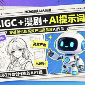 2026超级AI大师课 AIGC漫剧提示词教学附全套资料 零基础可学-雨叶虚拟资源网