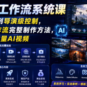 AI视频图生工作流系统课 掌握从随机生成到导演级控制技巧-雨叶虚拟资源网