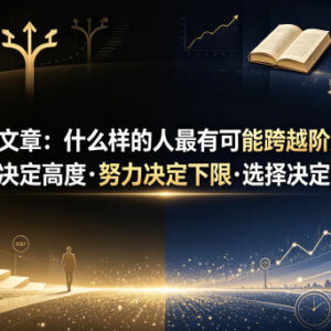 什么样的人更容易跨越阶层 普通人阶层跃迁核心逻辑解析-雨叶虚拟资源网