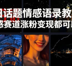 情感语录内容制作全流程教学 情感赛道涨粉变现实操指南-雨叶虚拟资源网