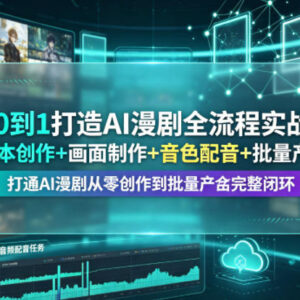 AI漫剧从0到1制作全流程教程 从创作到批量量产实操指南-雨叶虚拟资源网