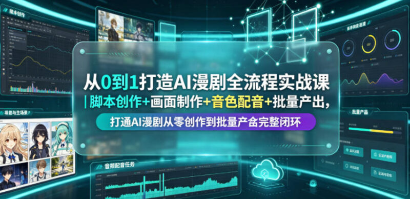 AI漫剧从0到1制作全流程教程 从创作到批量量产实操指南