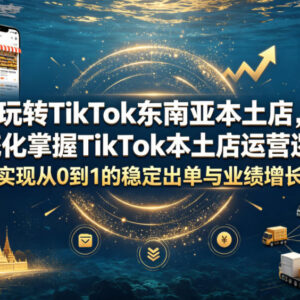TikTok东南亚本土店运营全教程 系统化掌握逻辑实现0到1稳定出单-雨叶虚拟资源网