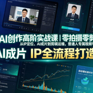 视频号AI创作高阶实战课 零拍摄零剪辑打造个人IP全流程-雨叶虚拟资源网