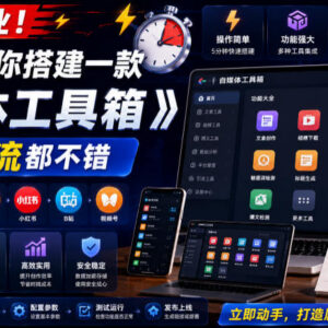 零基础5分钟搭建自媒体工具箱 自用引流变现都可实现-雨叶虚拟资源网