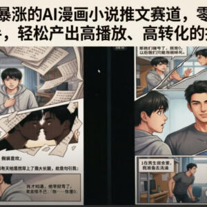 AI漫画小说推文零基础入门教程 快速产出高播放高转化内容-雨叶虚拟资源网