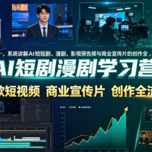 AI短剧漫剧学习营 系统讲解AI影视短视频宣传片创作全流程-雨叶虚拟资源网
