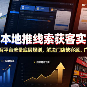 巨量本地推获客实战课程 拆解流量规则解决实体店引流转化难题-雨叶虚拟资源网
