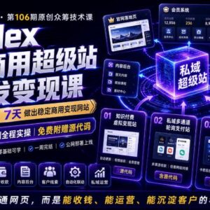 Codex私域商用超级站AI开发课 零基础7天掌握建站运营变现能力-雨叶虚拟资源网