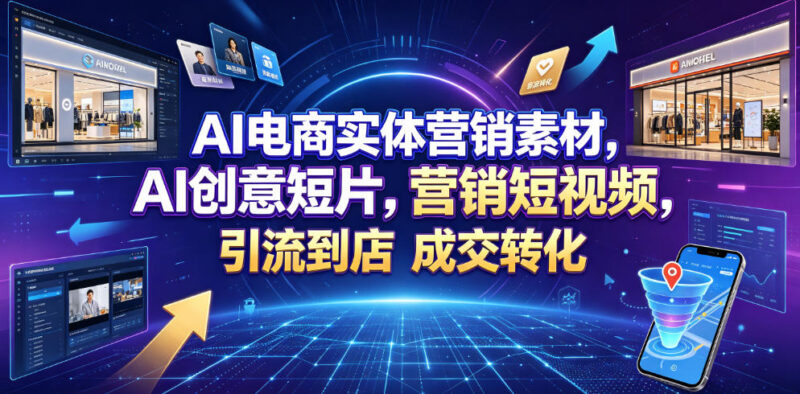 实体商家AI营销短视频制作教程 低成本引流到店提转化