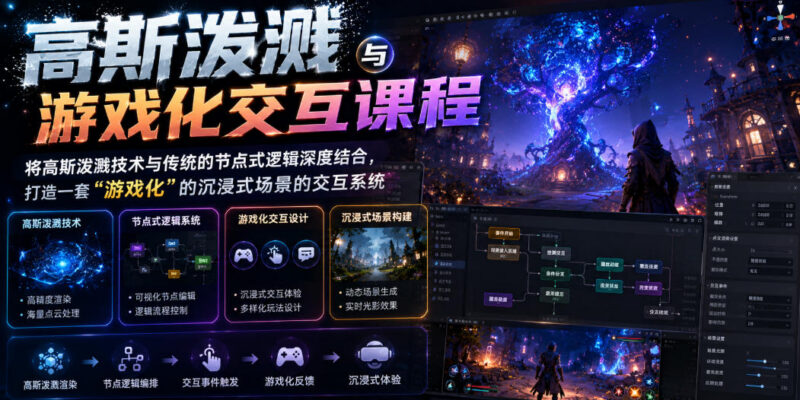 Touchdesigner超写实高斯泼溅与游戏化交互系统搭建实战课程