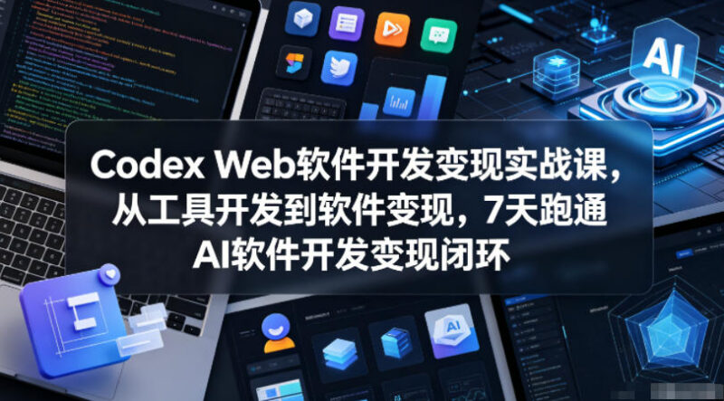 Codex Web AI软件开发变现实战课 零基础7天跑通变现全闭环