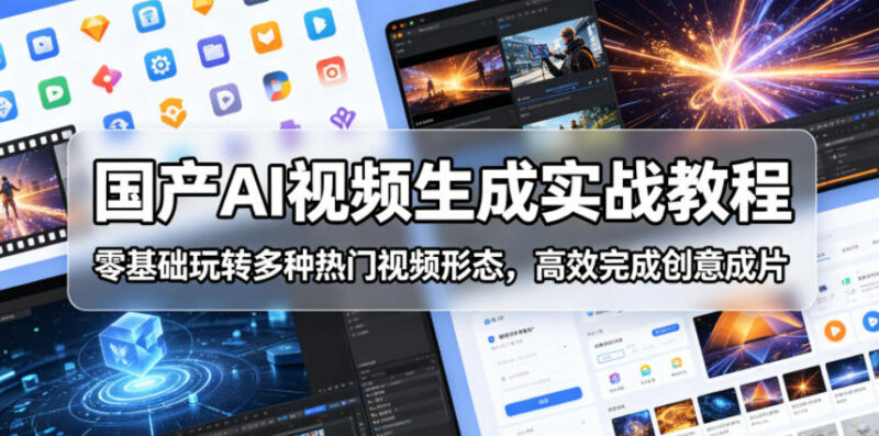 国产AI视频生成实战教程 零基础玩转多类热门视频高效创意成片