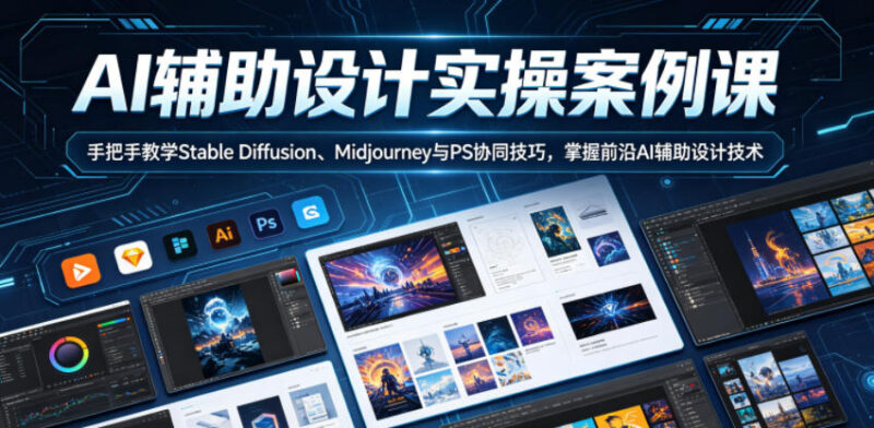AI辅助设计实操案例课 掌握SD/Midjourney与PS协同设计技巧