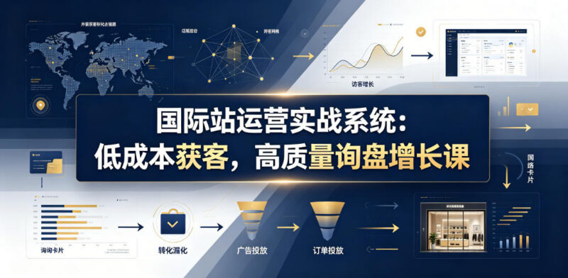 2026更新版国际站运营实战课 低成本获客实现高质量询盘增长