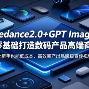 Seedance2.0搭配GPT Image2 零基础低成本制作数码产品高端商业宣传片-雨叶虚拟资源网