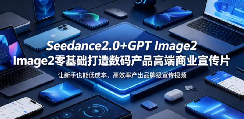 Seedance2.0搭配GPT Image2 零基础低成本制作数码产品高端商业宣传片
