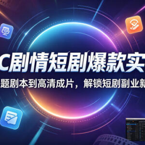 AIGC剧情短剧爆款实战课 从选题到成片解锁短剧副业新赛道-雨叶虚拟资源网