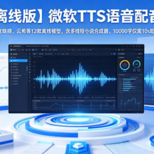微软离线TTS语音配音工具 含12款语音模型及多线程小说合成器-雨叶虚拟资源网
