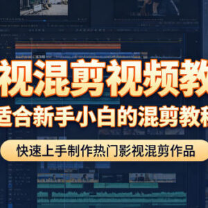 零基础影视混剪入门教程 新手快速上手制作热门影视混剪作品-雨叶虚拟资源网