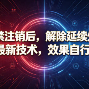 2024年6月最新抖音账号被禁注销后解除延续处罚技术参考-雨叶虚拟资源网