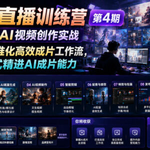 第4期AI导演直播训练营 全阶段实战打造标准化AI成片工作流-雨叶虚拟资源网