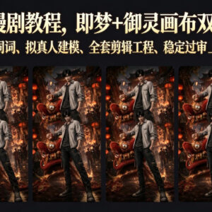 零基础AI漫剧落地实操教程 即梦+御灵画布双工具全链路教学-雨叶虚拟资源网