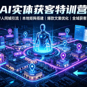 AI实体获客特训营 数字人同城引流本地矩阵搭建实战课-雨叶虚拟资源网