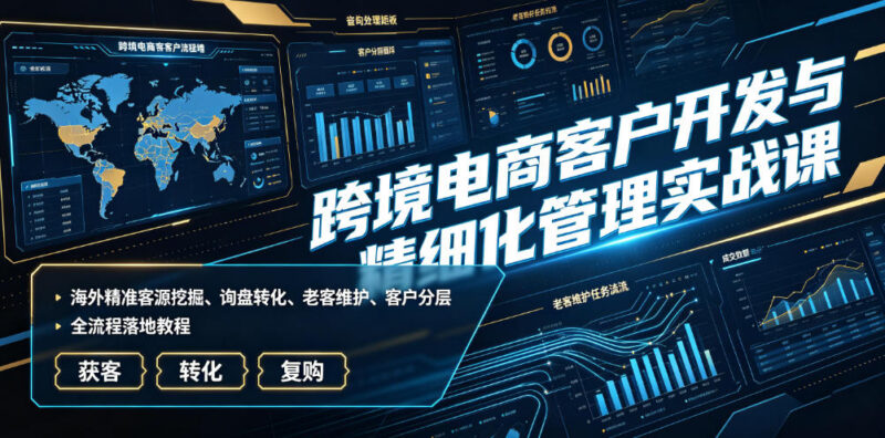跨境电商客户开发与精细化管理全流程实战落地教程