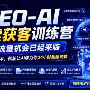 GEO-AI搜索获客训练营是什么 掌握AI时代精准获客实操方法-雨叶虚拟资源网